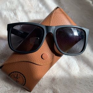 RayBan Polarized “Justin” classic black sunglasses